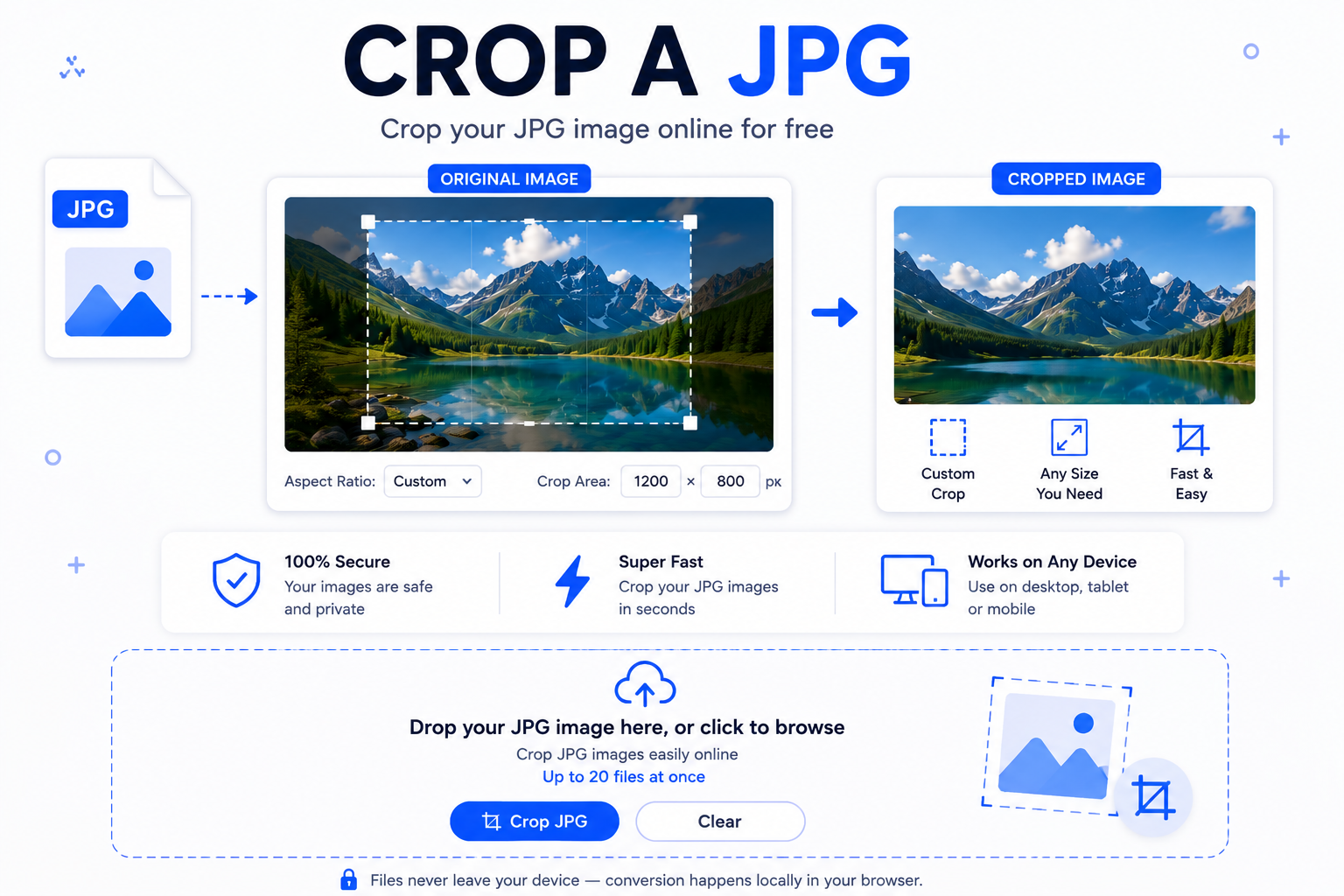 Crop a JPG online - free browser JPG cropper
