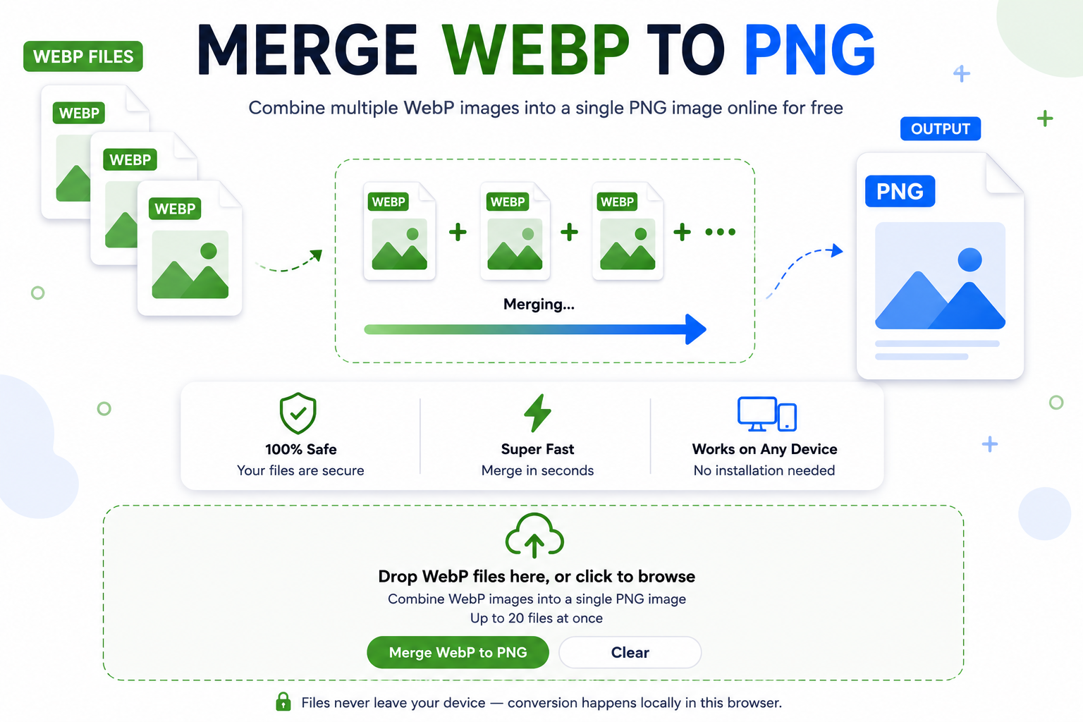Merge WebP to PNG Converter Tutorial Image